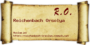 Reichenbach Orsolya névjegykártya