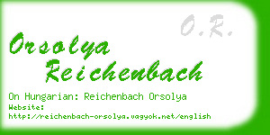 orsolya reichenbach business card